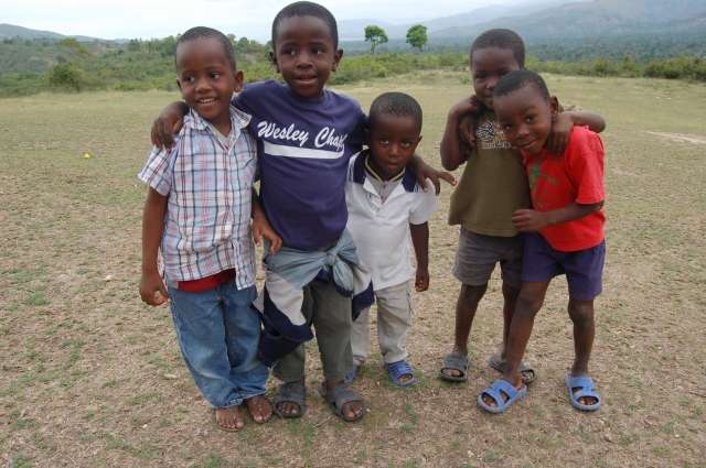 Děti farmářů na Haiti